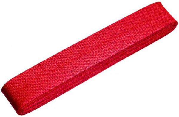 Baumwoll-Schrägband Gütermann gefalzt 20 mm, 3m, Rot, bis 60 °C waschbar
